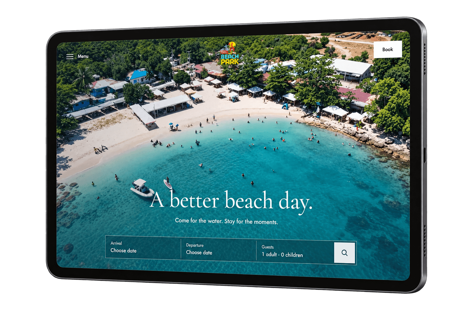The Beach Park – Hadsan displayed on a tablet