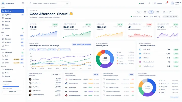 JoynoSync interface preview